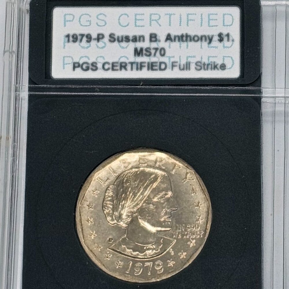 1979 P-D-S Susan B Anthony Dollars $1 PGS Certified Full Strike MS70 / CameoPR70 - Picture 2 of 7